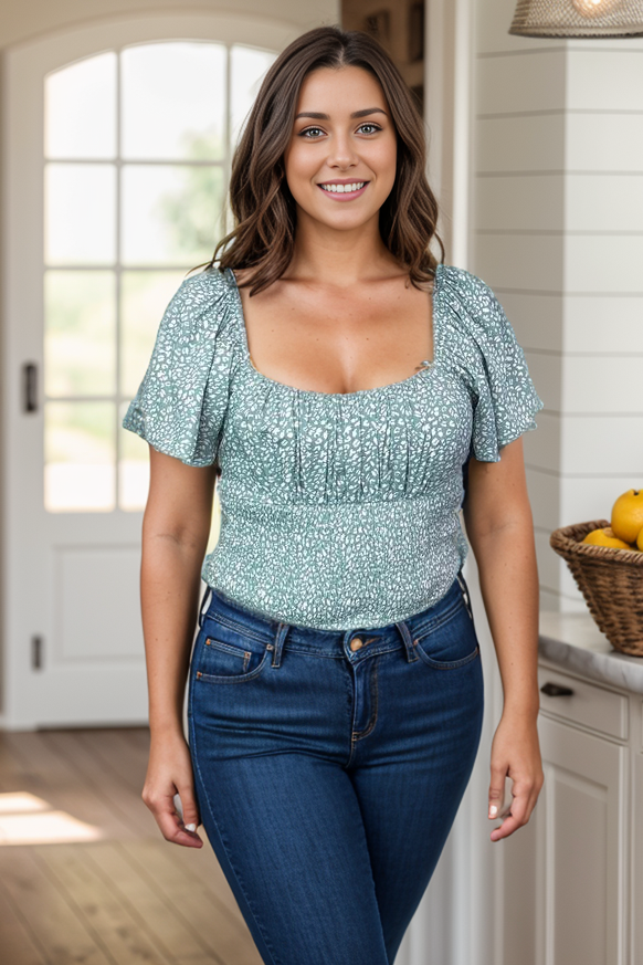 Valley Ready Crop Top - Light Sage