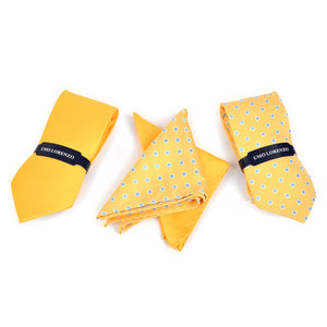 Dotted & Solid Tie with Matching Hanky Box Set