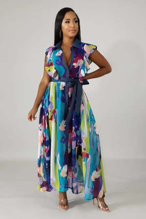 Paint Drops Maxi Dress