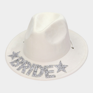 Bling BRIDE Message Pointed Western Cowboy Hat