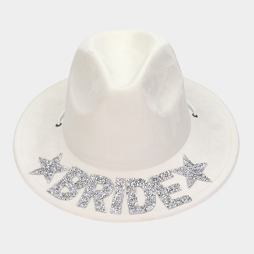 Bling BRIDE Message Pointed Western Cowboy Hat