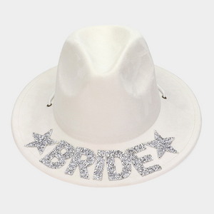 Bling BRIDE Message Pointed Western Cowboy Hat