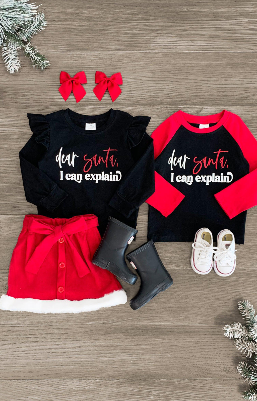 Dear Santa, I Can Explain" Matching Boy & Girl Set