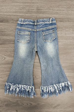 Frayed Distressed Denim Jeans