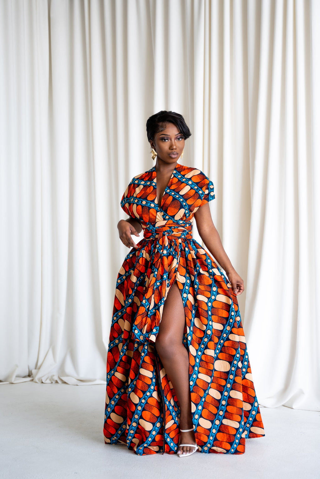 Alicia AFRICAN PRINT MAXI INFINITY DRESS