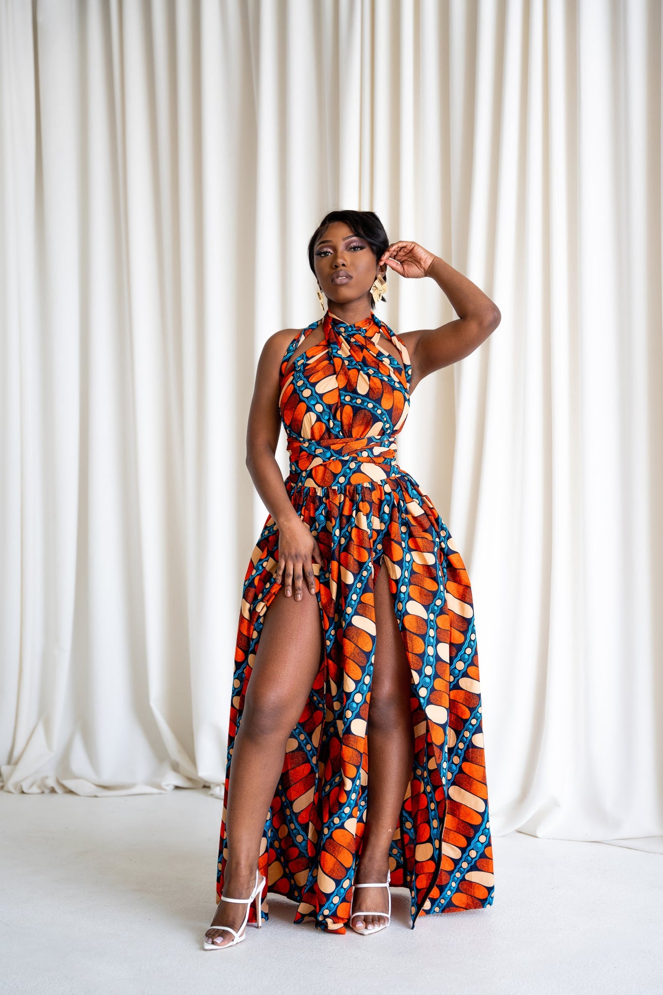 Alicia AFRICAN PRINT MAXI INFINITY DRESS