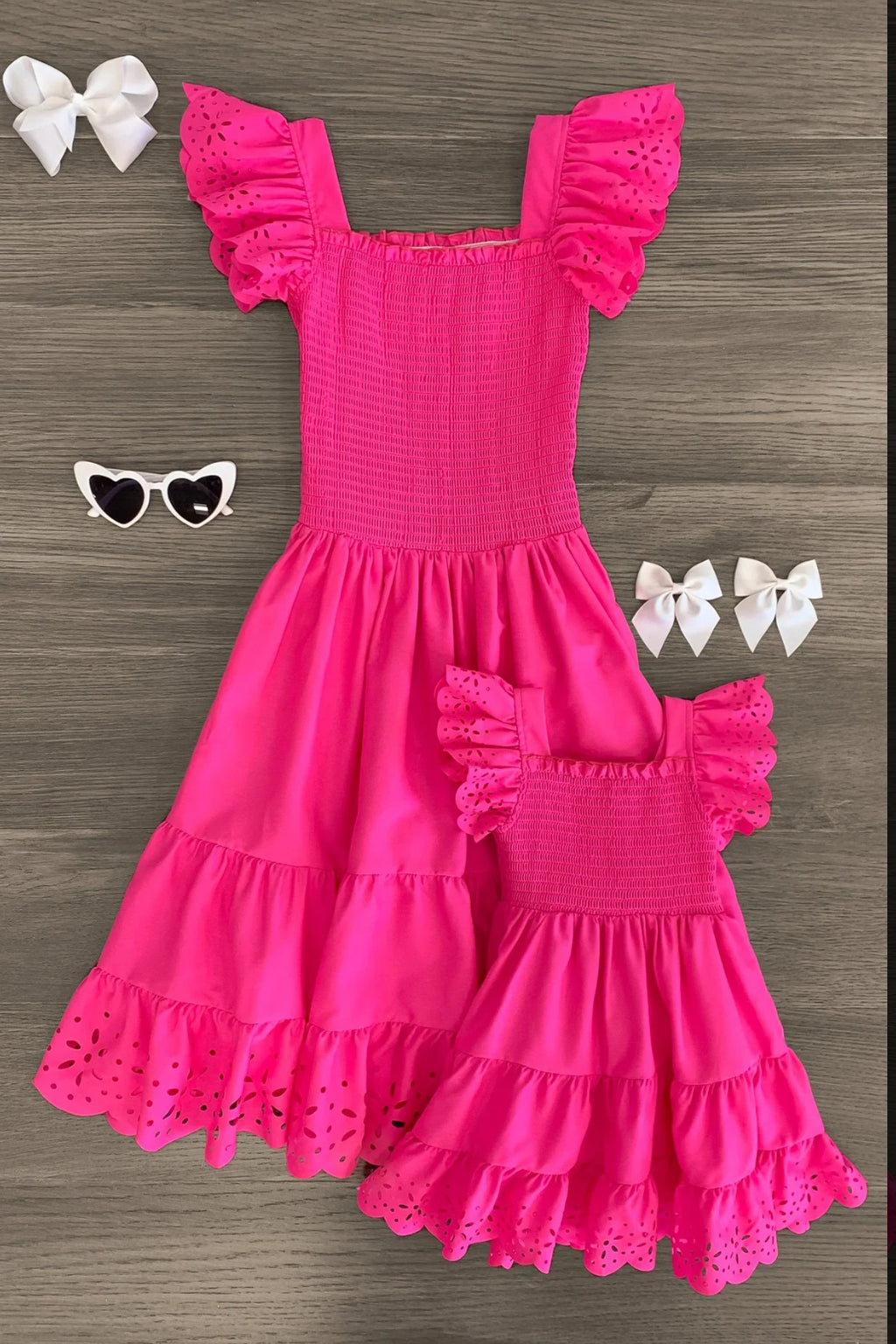 Mom & Me - Eyelet Ruffle Dress
