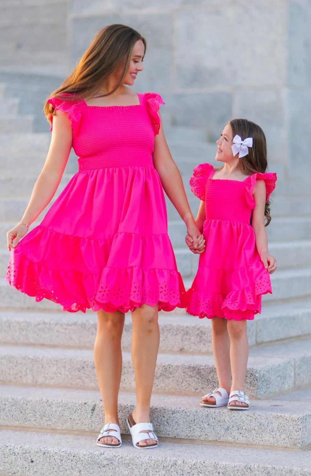 Mom & Me - Eyelet Ruffle Dress