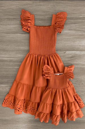 Mom & Me - Eyelet Ruffle Dress