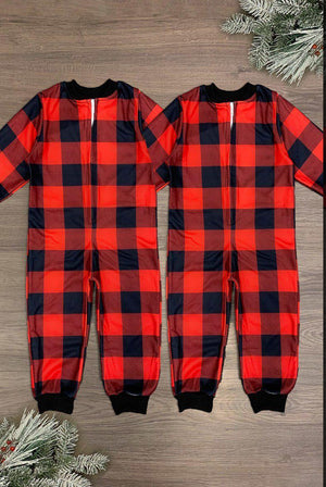 Cousin Crew" Buffalo Plaid Onesie Pajamas