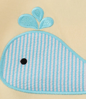 Yellow Whale Applique Boy Set