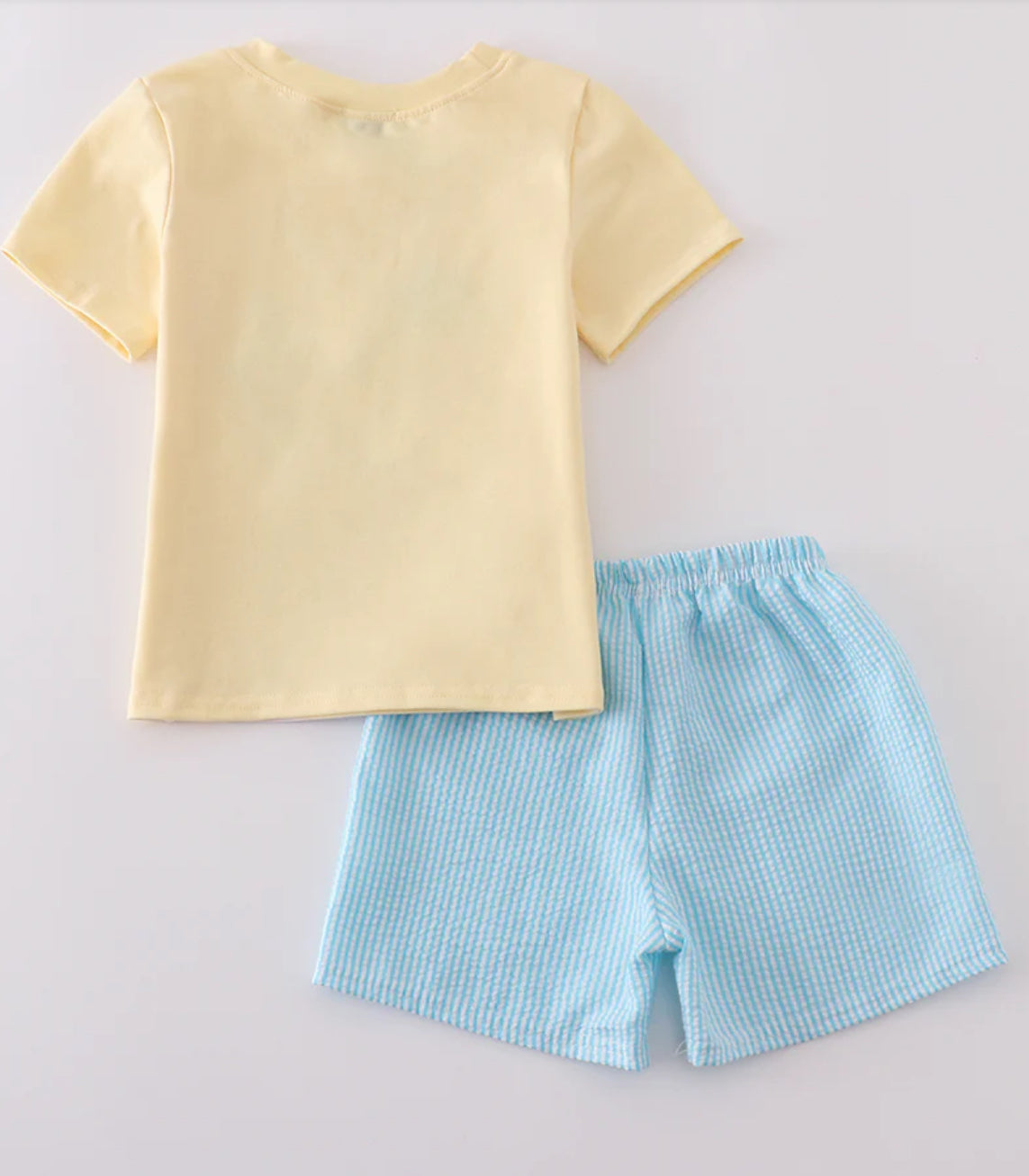 Yellow Whale Applique Boy Set
