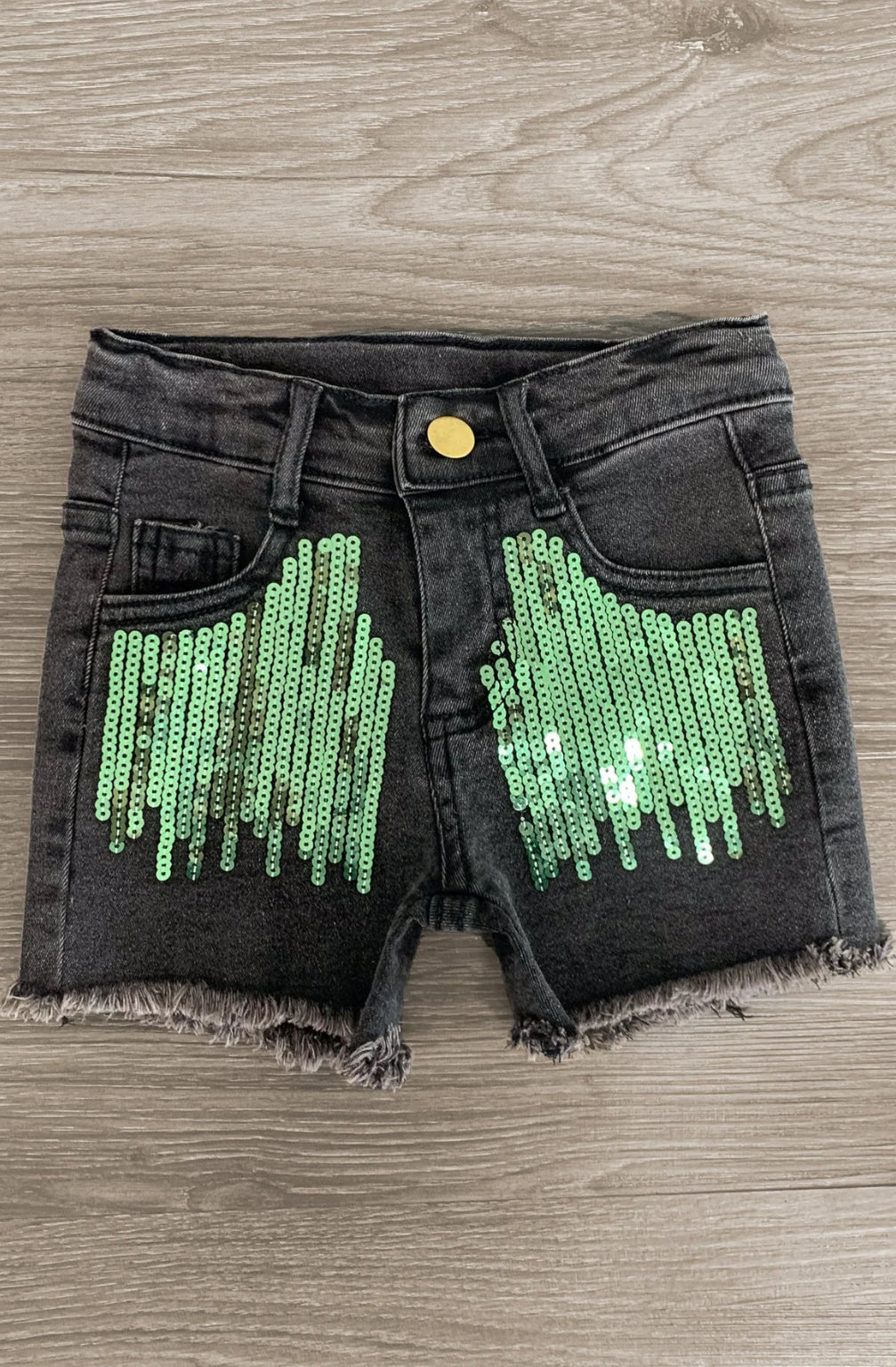 Be You..." Sequin Denim Short Set