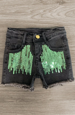 Be You..." Sequin Denim Short Set