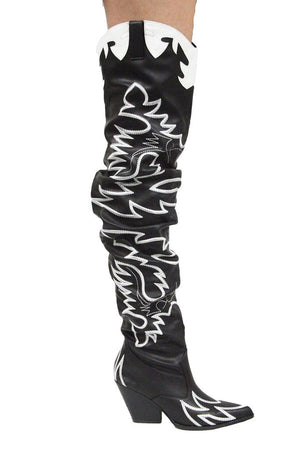 Rock Star Western Over The Knee Boots