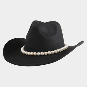 Pearl Band Accent Cowboy Western Hat