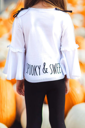 Black & White Ghost Distressed Legging Set