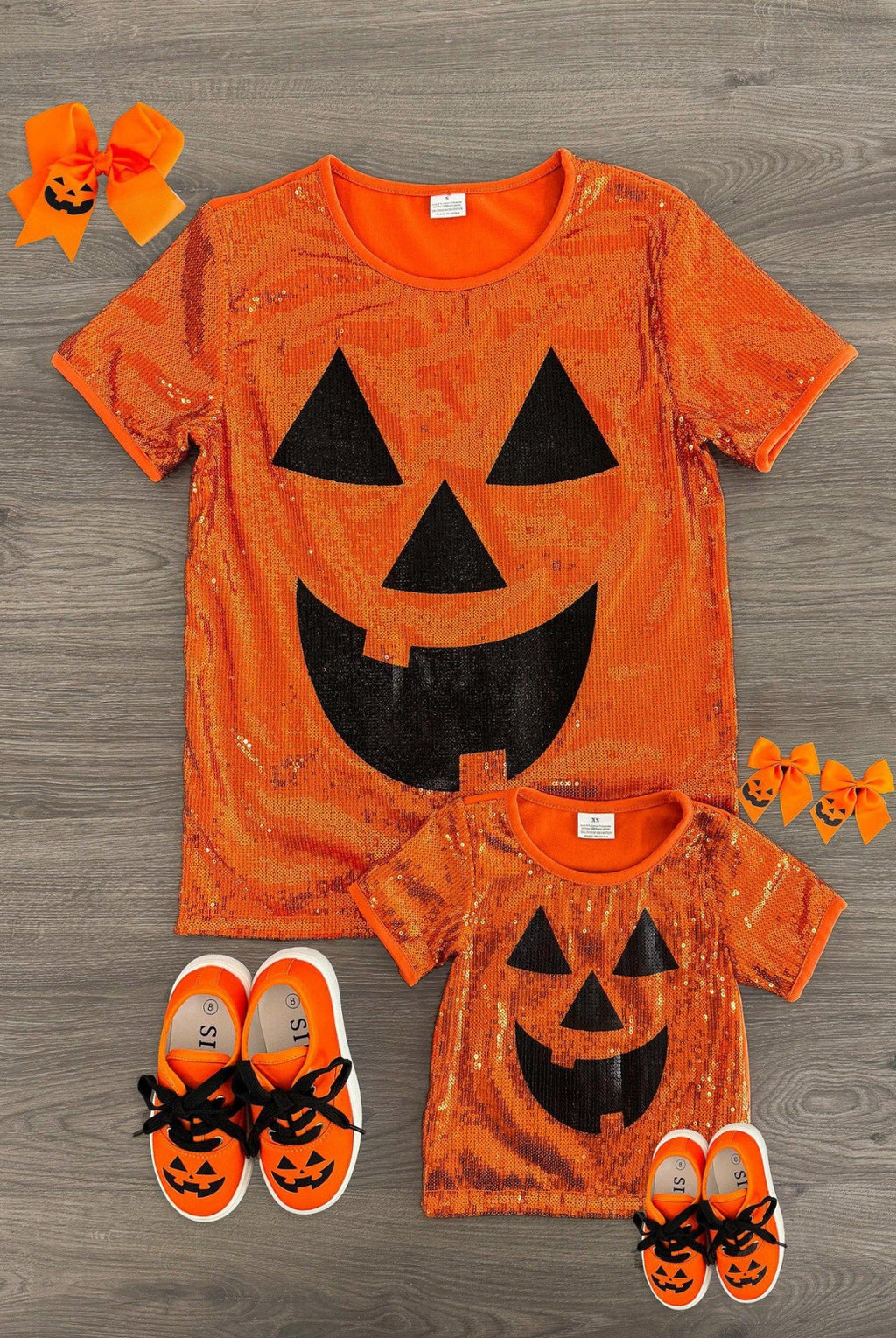 Mom & Me - Sequin Jack-O'-Lantern Top