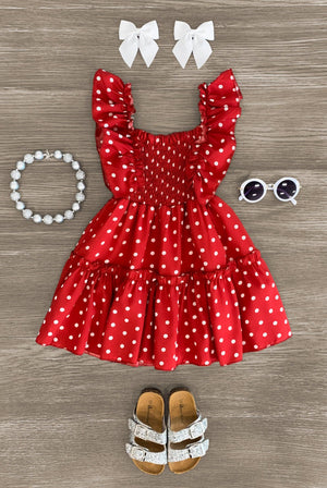 White Polka Dot Dress