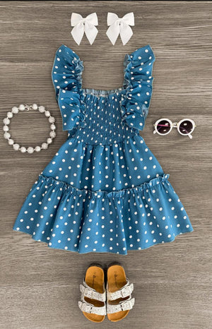 White Polka Dot Dress