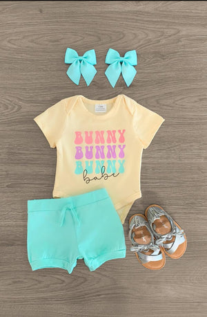 Bunny Bunny Bunny Babe" Onesie Set