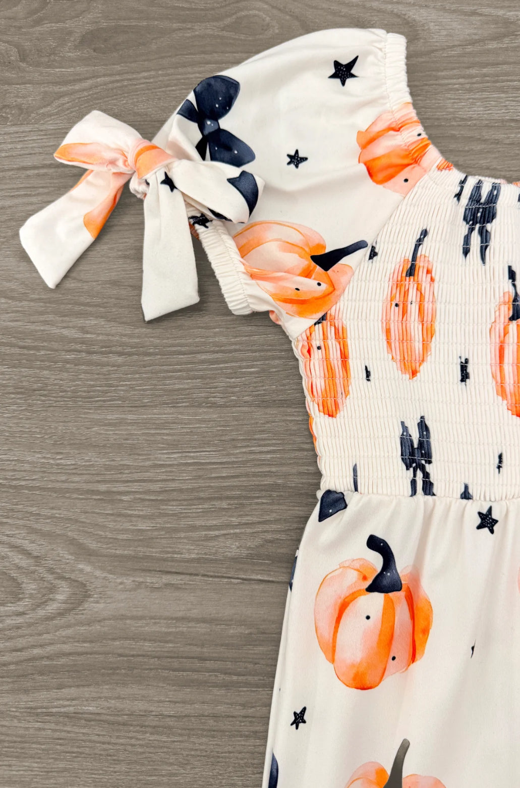 Pumpkin & Bows Bell Bottom Jumpsuit