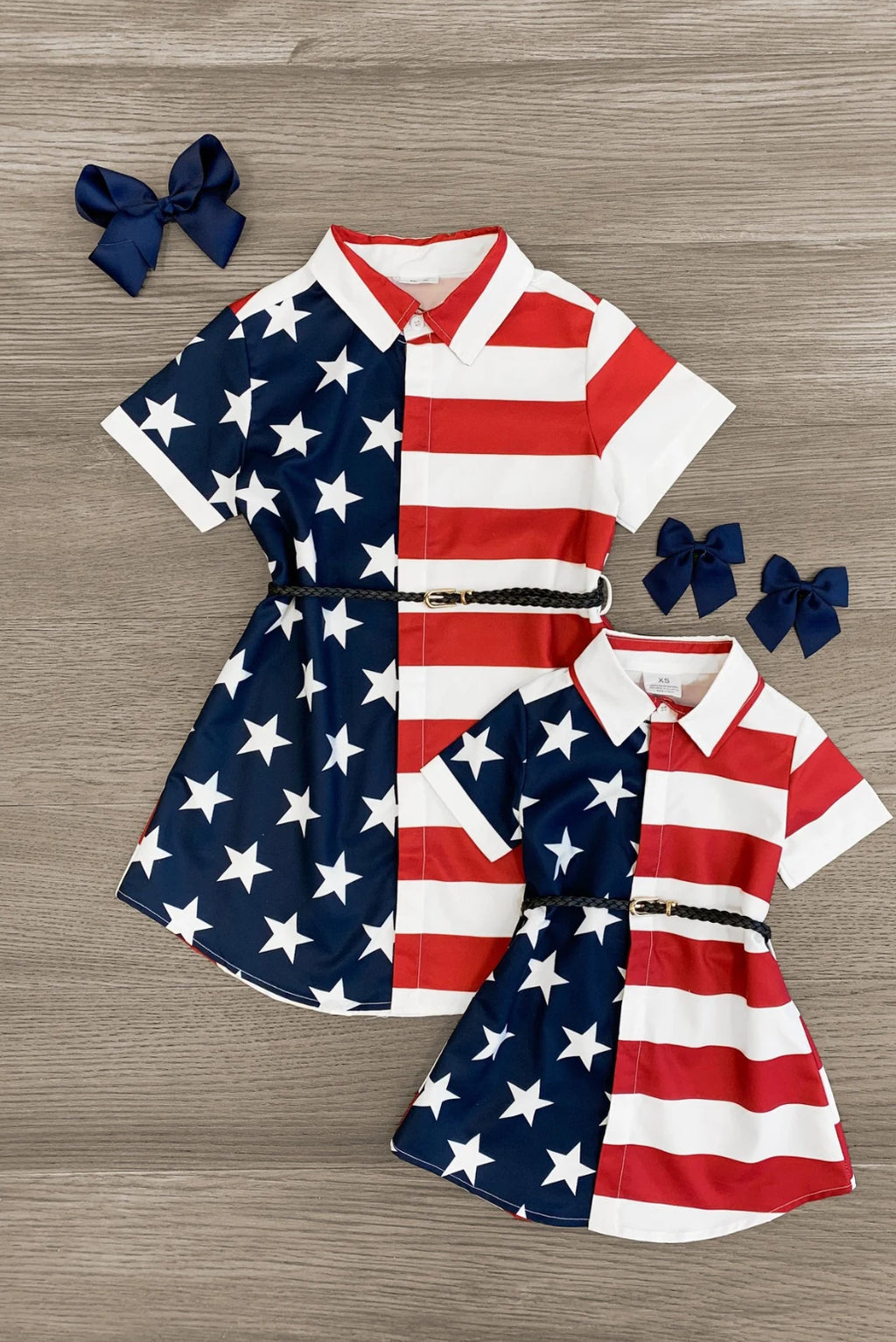 Mom & Me - American Flag Button Up Dress