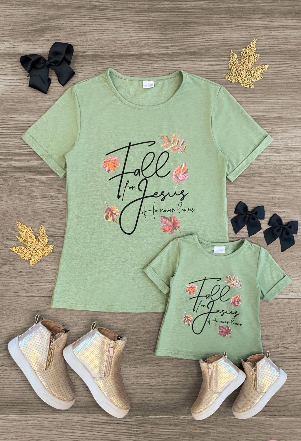 Mom & Me - "Fall For Jesus, He Never Leaves" Top