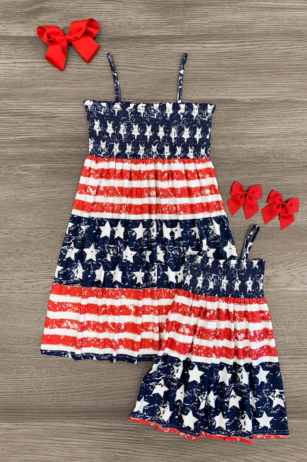 Mom & Me - Distressed American Flag Dress