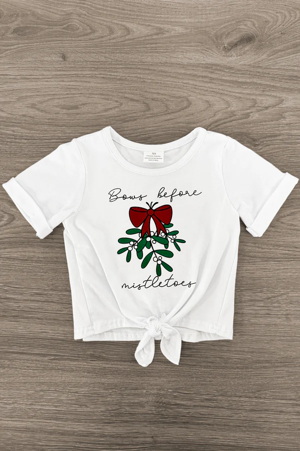 Bows Before Mistletoes" Legging Set