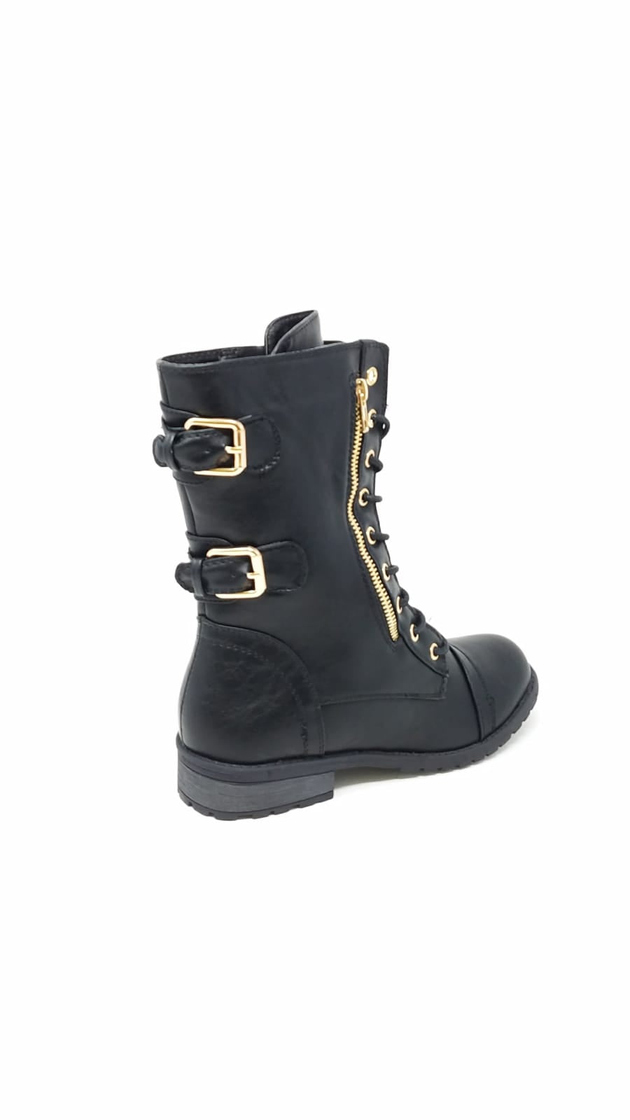 Mid-Calf Combat Boots