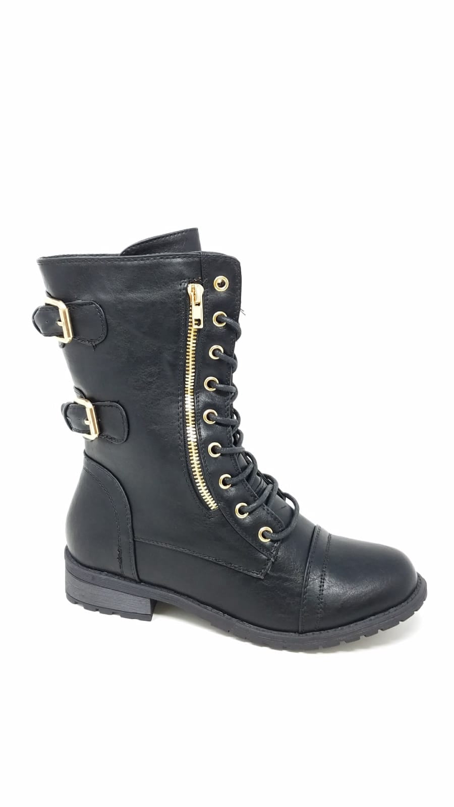 Mid-Calf Combat Boots