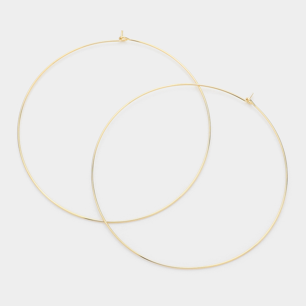 Secret Box_14K Gold Dipped Metal Hoop Earrings