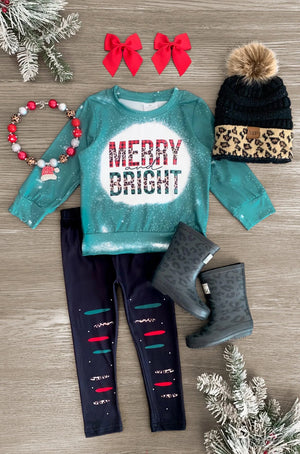 Merry & Bright Green Legging Set