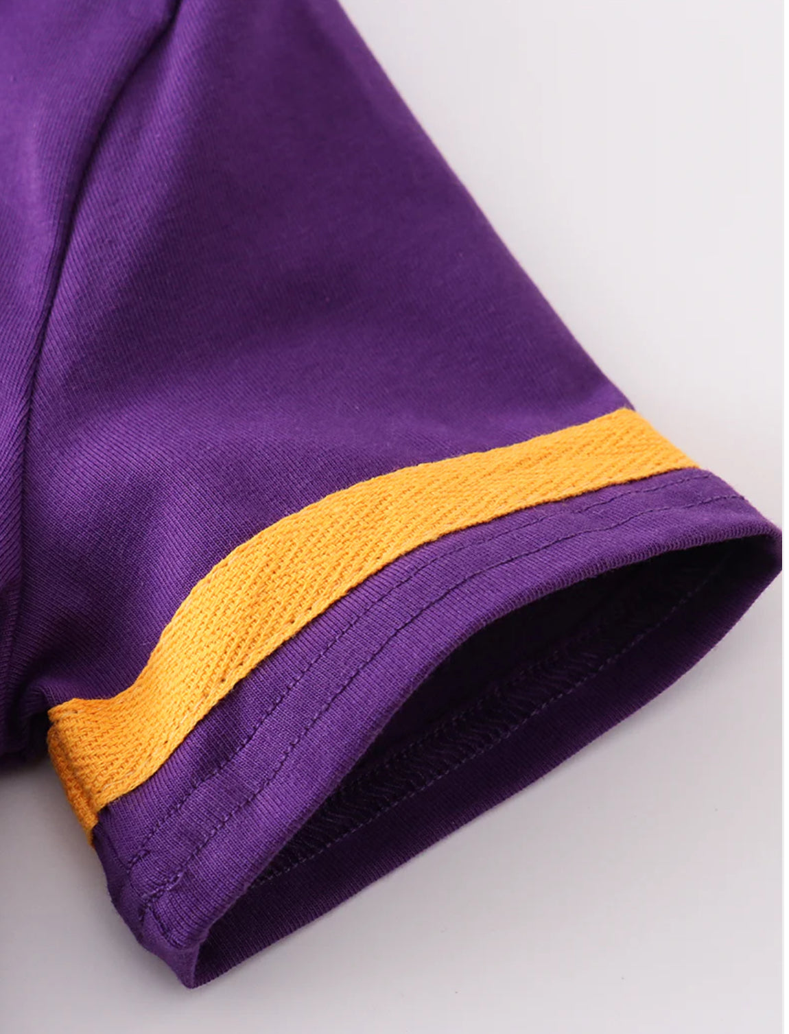 Purple Gold LSU Game Day Glitter Shorts Set