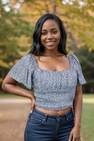 Valley Ready Crop Top - Faded Denim