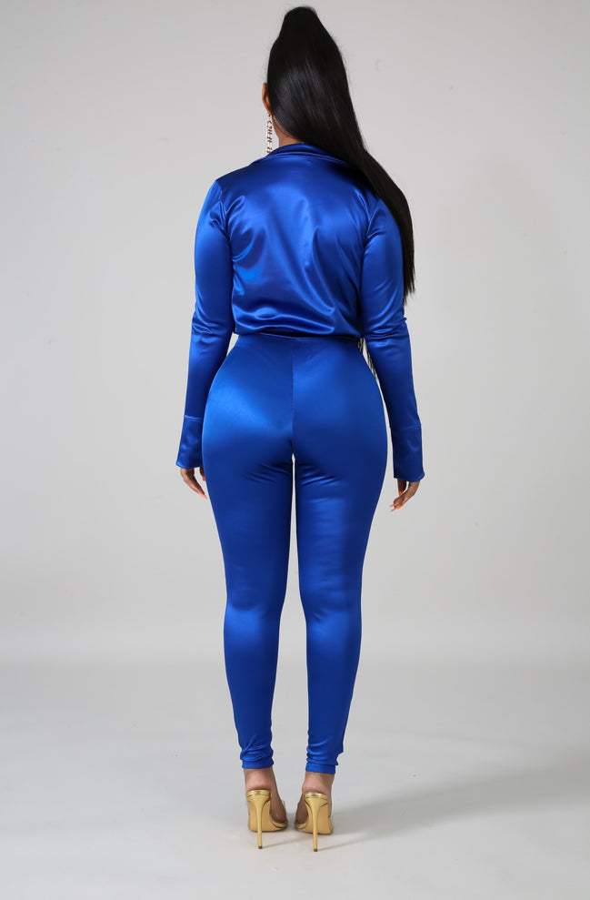 Satin Power Bodysuit Set