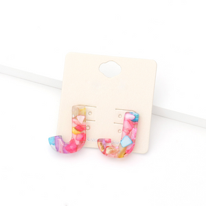 Colorful Monogram Earrings