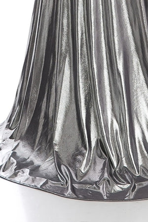 Metallic Foil Formal Dress