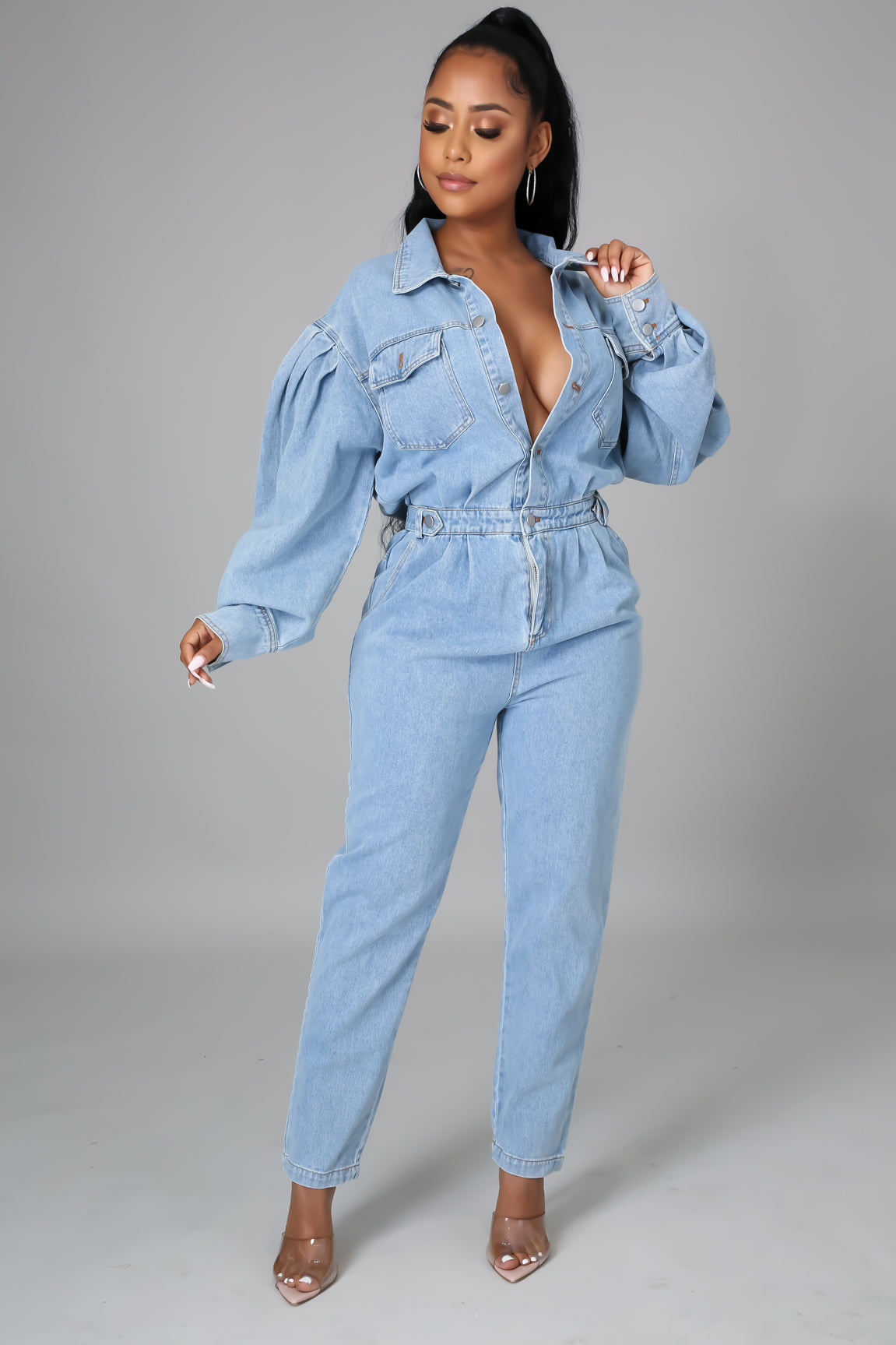 Crazy Nights Denim Jumpsuit