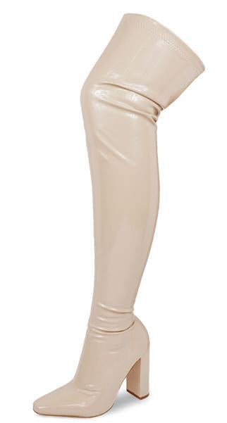 Patent Over The knee Boot