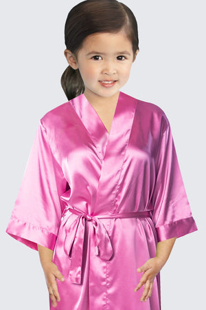 Black Satin Kimono Bridal Robe