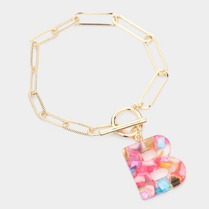 Colorful Monogram Charm Bracelet