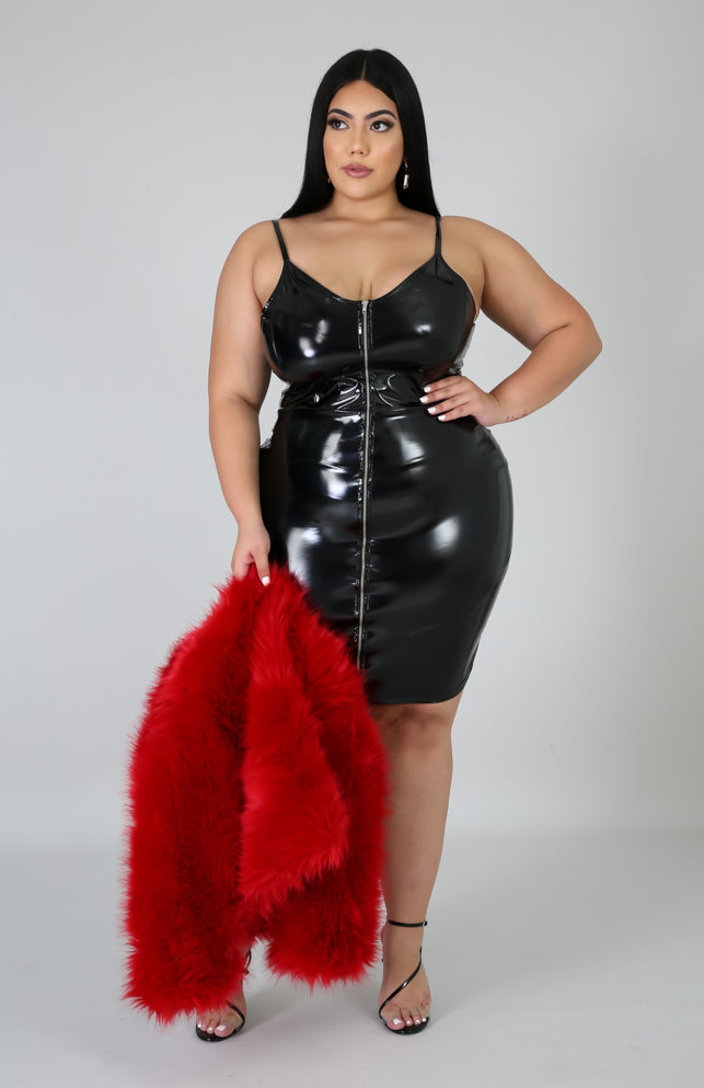 Leathered Up Body-Con Dress