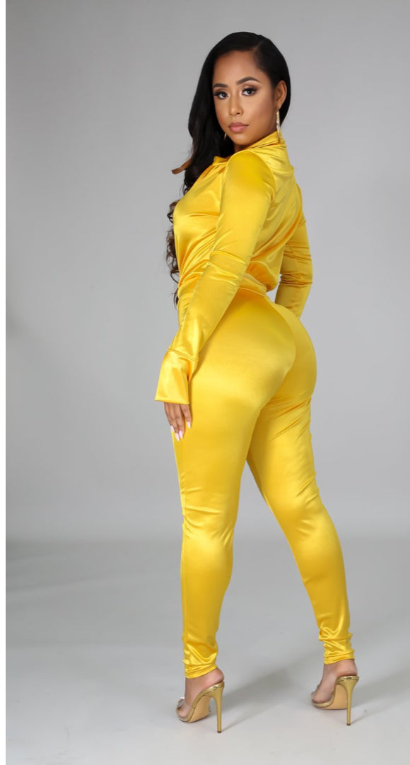 Satin Power Bodysuit Set