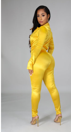 Satin Power Bodysuit Set