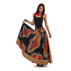 Traditional Print Maxi Skirt