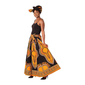 Traditional Print Maxi Skirt