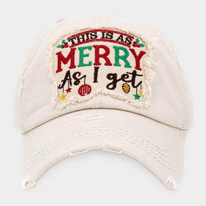 THIS IS AS MERRY AS I get Vintage Baseball Cap