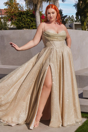 Glitter A-Line Gown